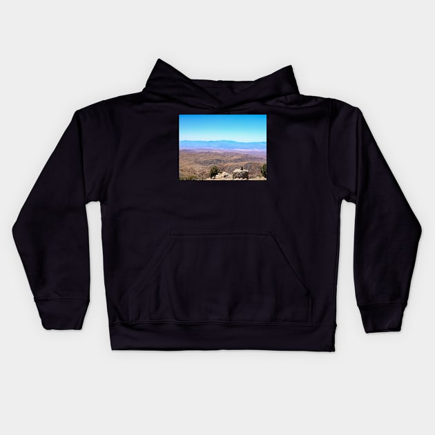 Joshua National Park Keys View Inukshuk V1 Kids Hoodie by Family journey with God